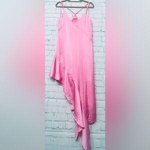 Elegant Asymmetrical Pink Skirt